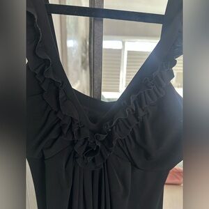 Elegant Black Ruffled Dress